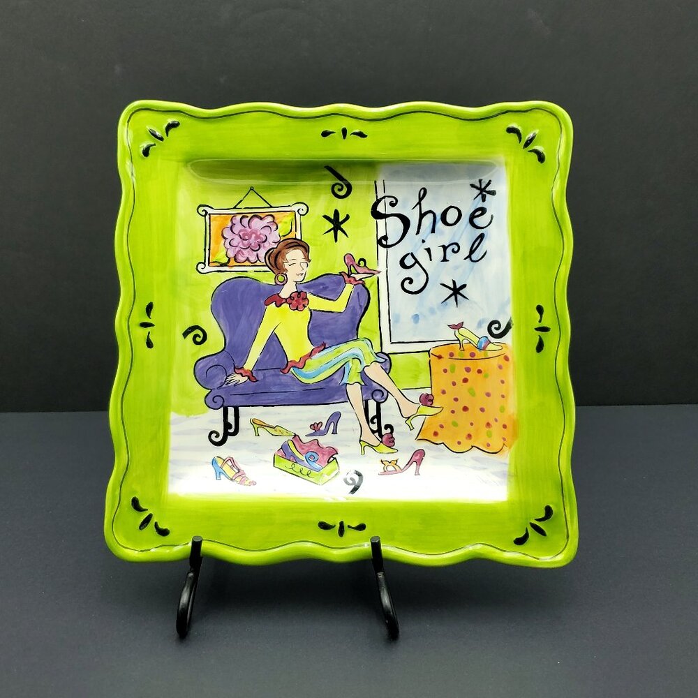Certified International Shoe Girl Salad Plate Jennifer Brinley Catch All Tray